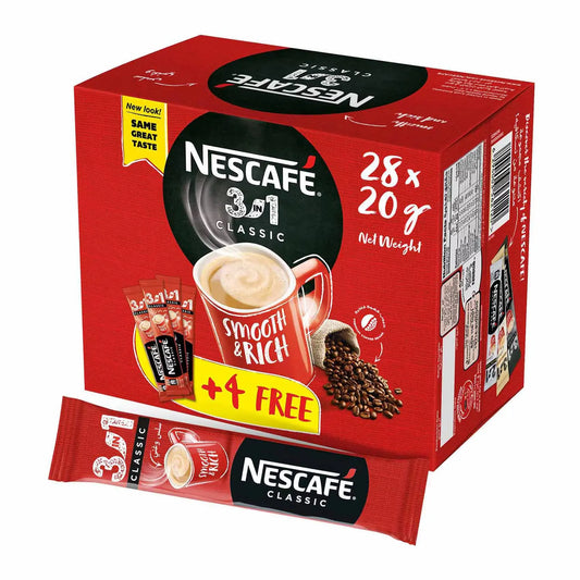 Nescafe 3In1 Classic Instant Coffee 20g X 24 Sticks