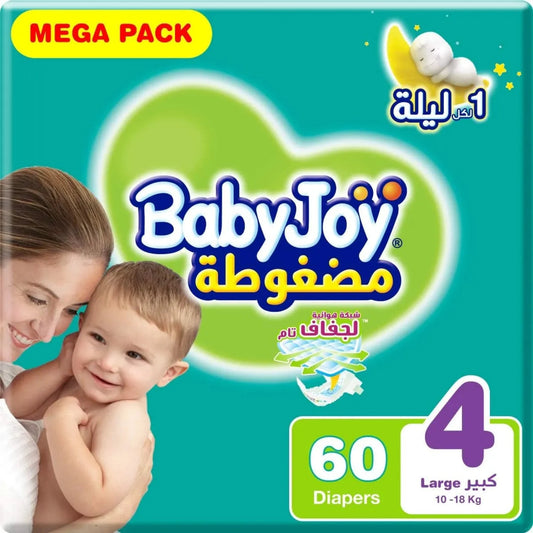 Baby Joy size 4 large, 10-18kg 60 Diapers