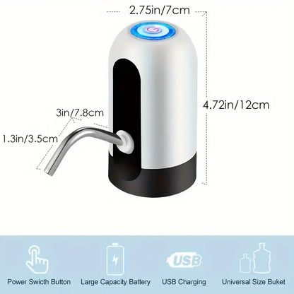 1pc Water Bottle Pump, Electric Water Bottle Pump, USB Rechargeable